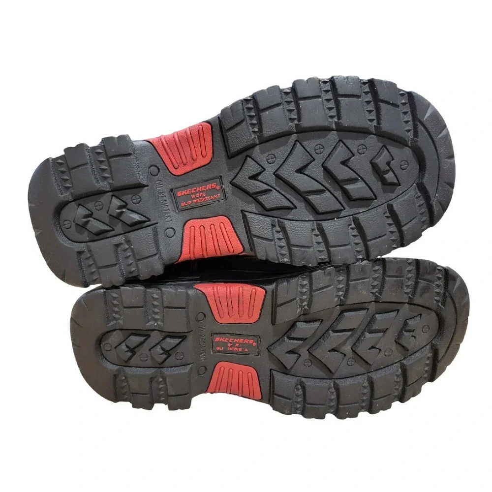 Skechers Burgin Tarlac Men's Brown‎ Steel Toe Work Boots 77143 Size 8.5 M